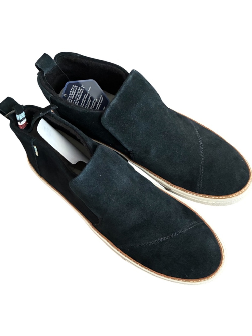 Toms NWT Paxton Black Suede Slip on Shoes 8.5